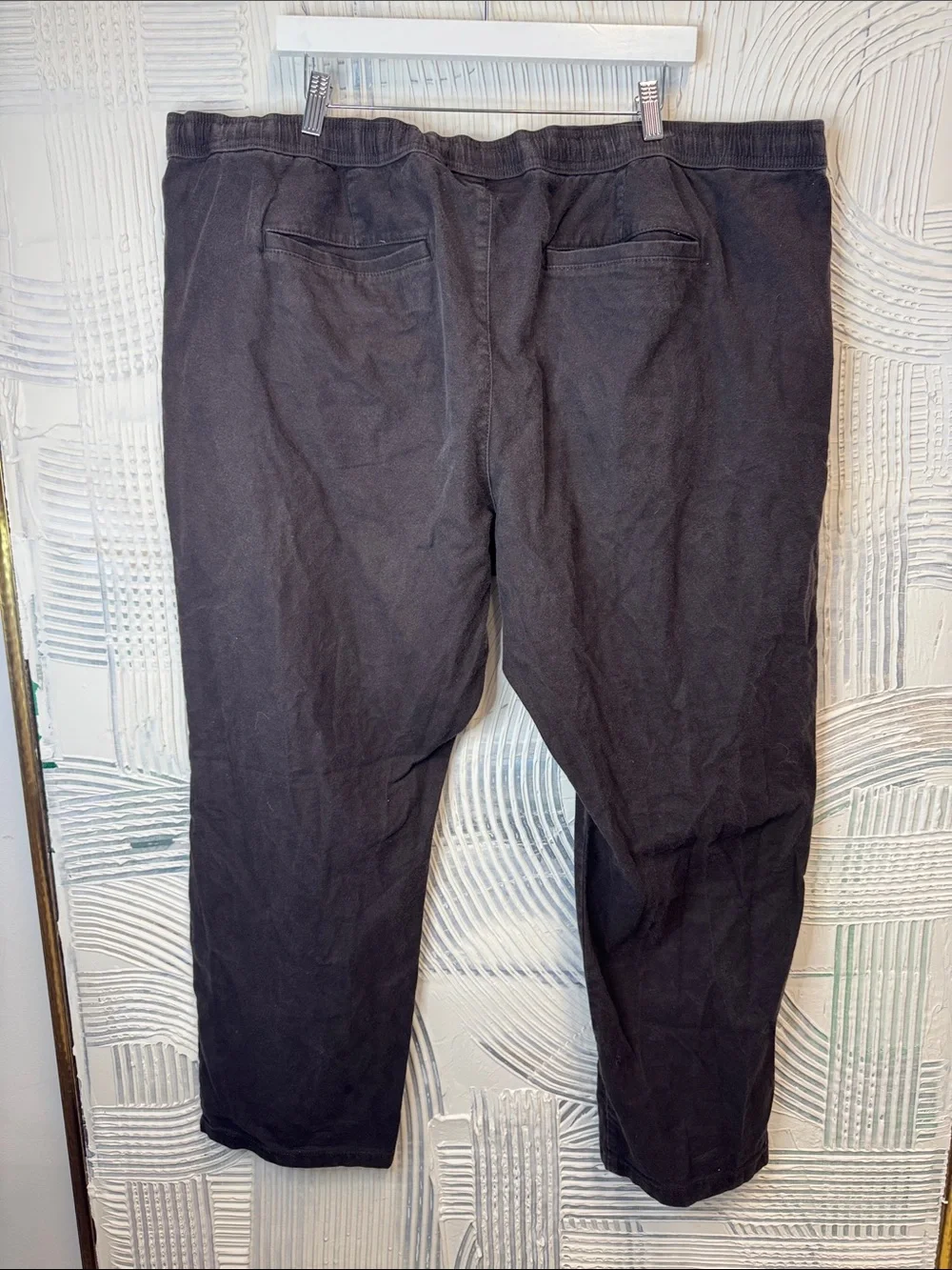 Classic Black Men's Chinos with Elastic Waist N0575